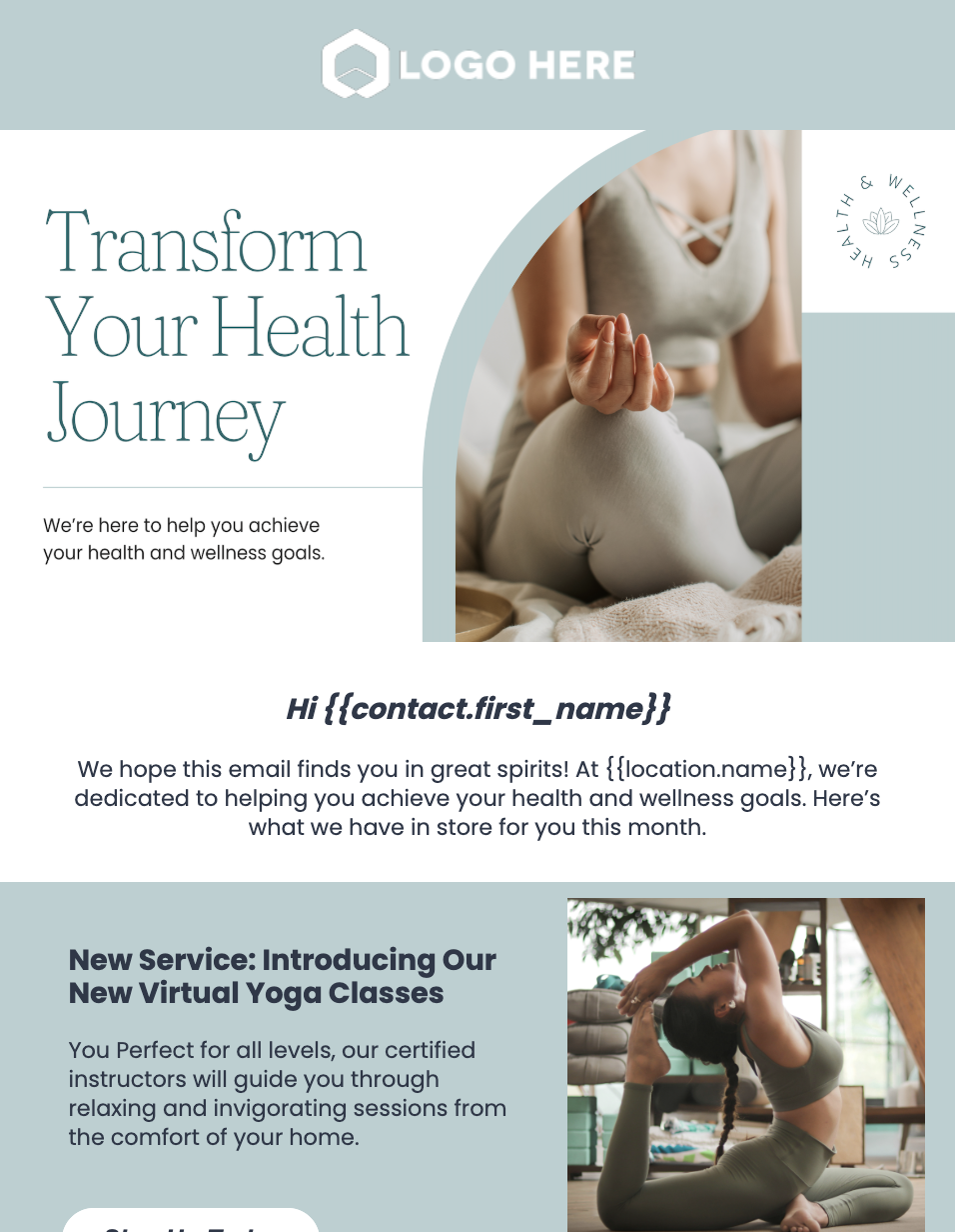 Monthly Newsletter email template